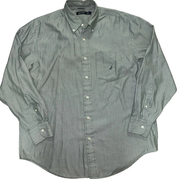 Nautica Long Sleeve Dress/Casual Shirt - Picture 6 of 11